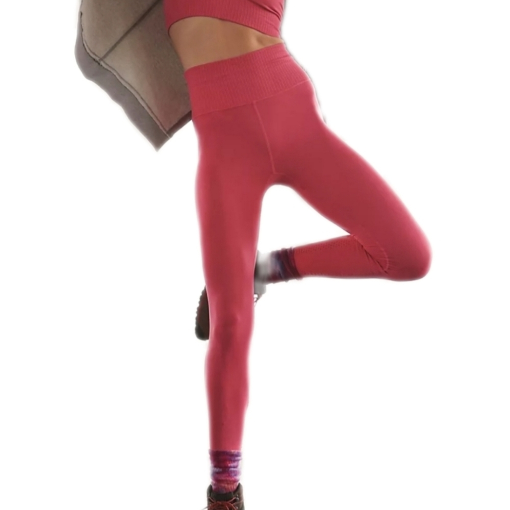 FP Movement by Free People High Rise 7/8 Good Karma Leggings in Pink